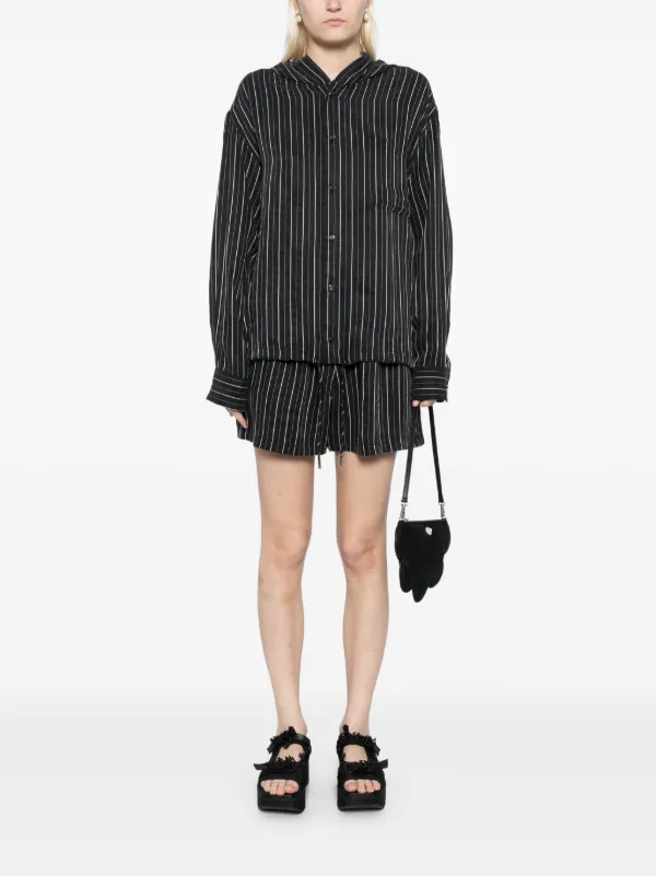 b+ab ストライプ シャツショートパンツ セット | ブラック | FARFETCH JP