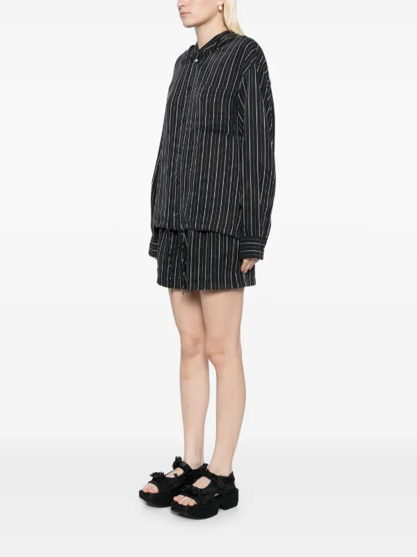 b+ab ストライプ シャツショートパンツ セット | ブラック | FARFETCH JP