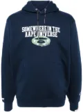AAPE BY *A BATHING APE® logo hoodie - Blue
