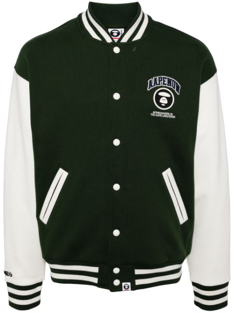 AAPE BY *A BATHING APE logo baseball jacket Men