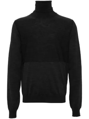 Stone Island Ribbed turtle-neck Sweater | Black | FARFETCH