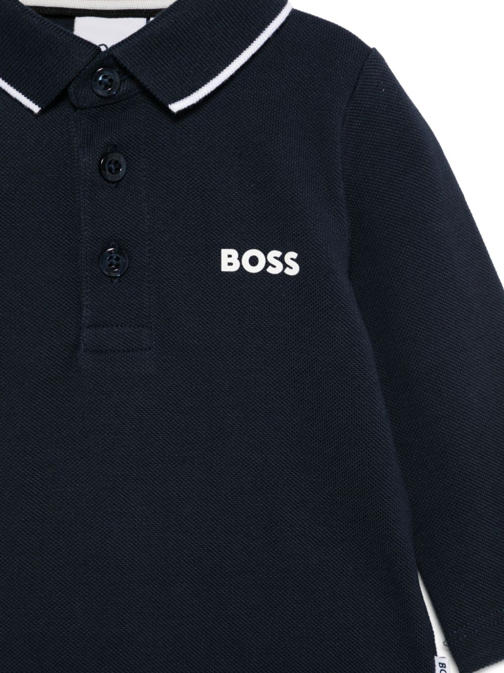 Shop Bosswear Piqué Polo Shirt In Blue