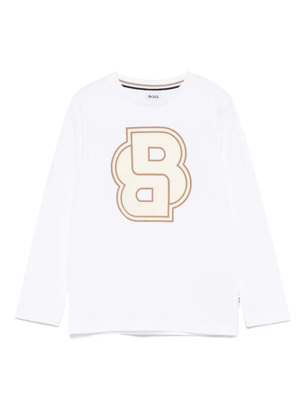 BOSS Kidswear flocked-logo T-shirt - Bianco