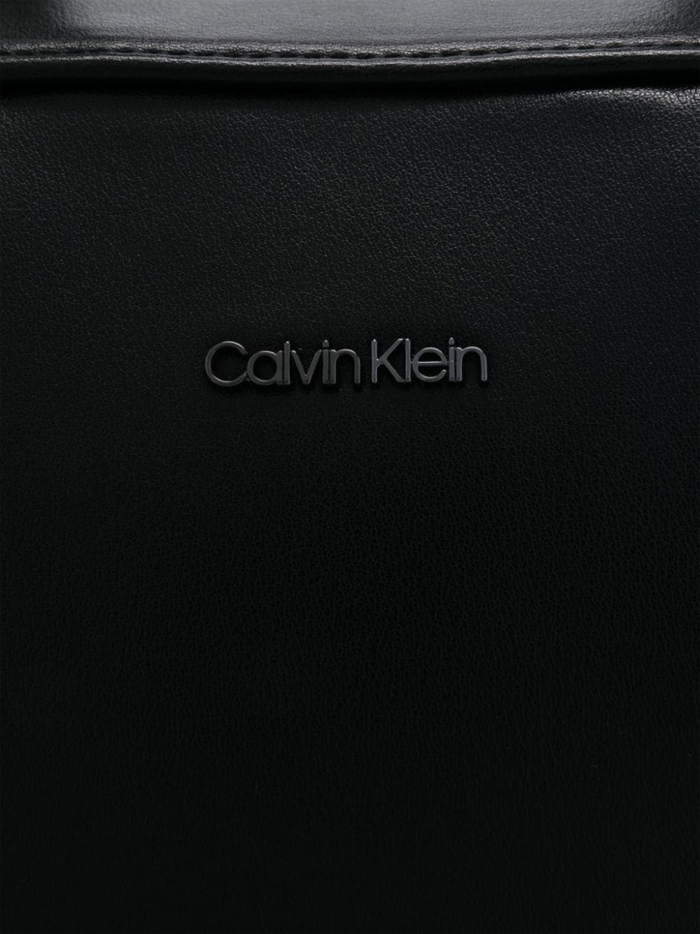 Shop Calvin Klein Logo-lettering Laptop Bag In Black