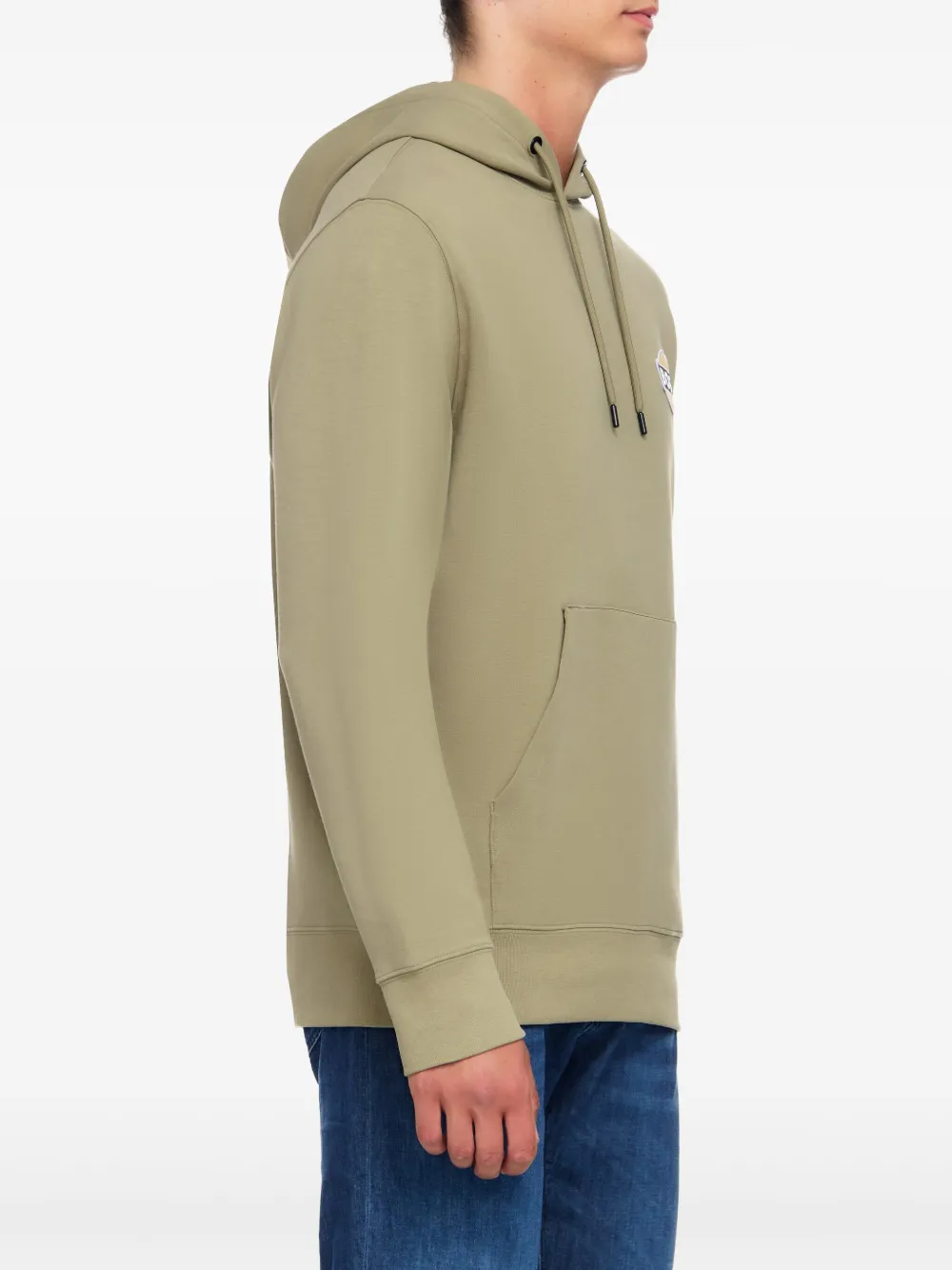 BOSS Hoodie met logopatch Groen