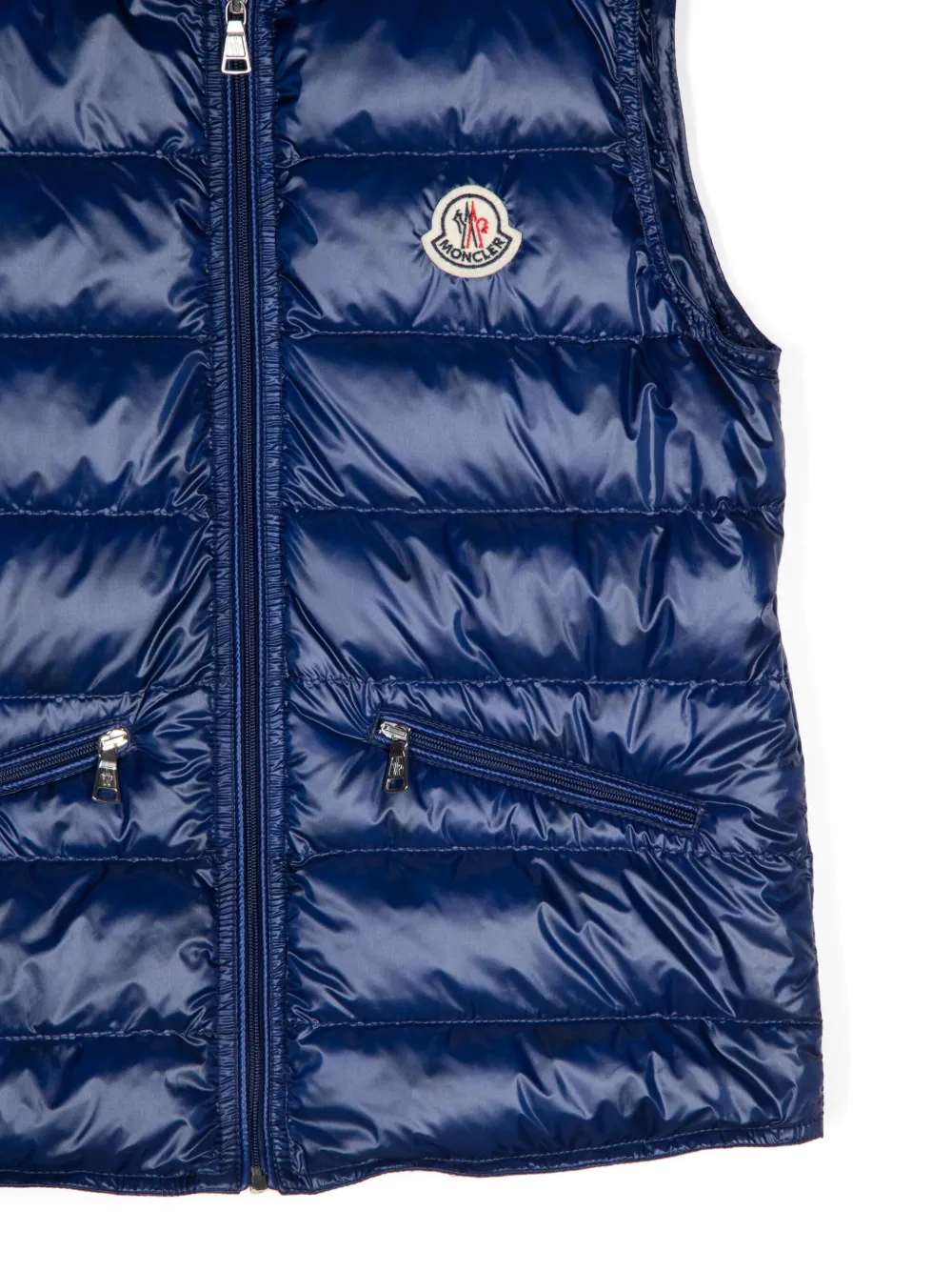 Moncler Enfant Bodywarmer met logopatch Blauw