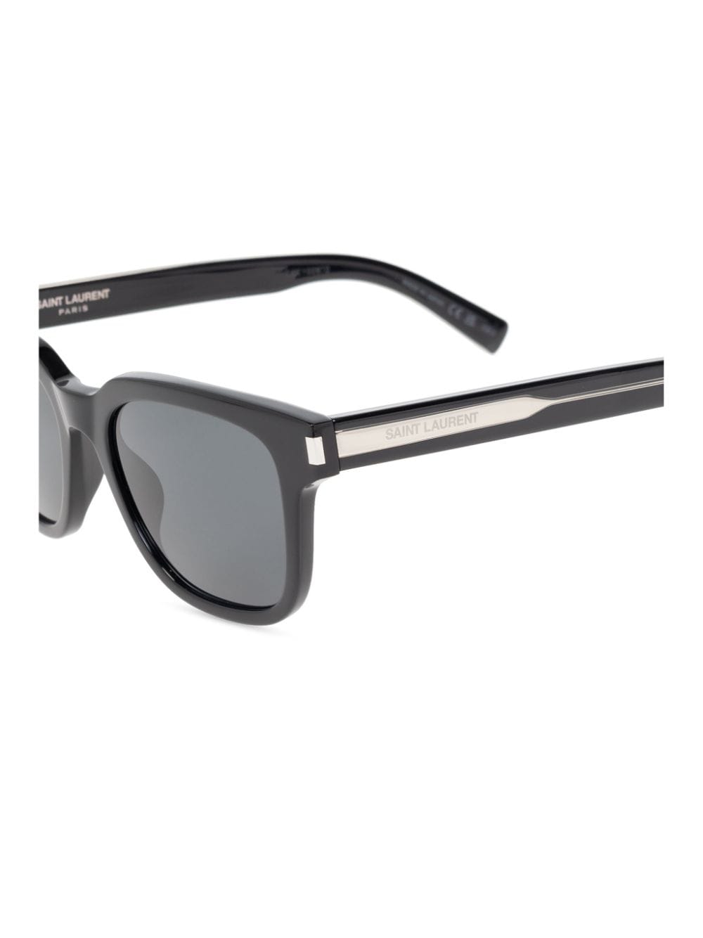 Shop Saint Laurent Tinted Square Frame Sunglasses In Schwarz