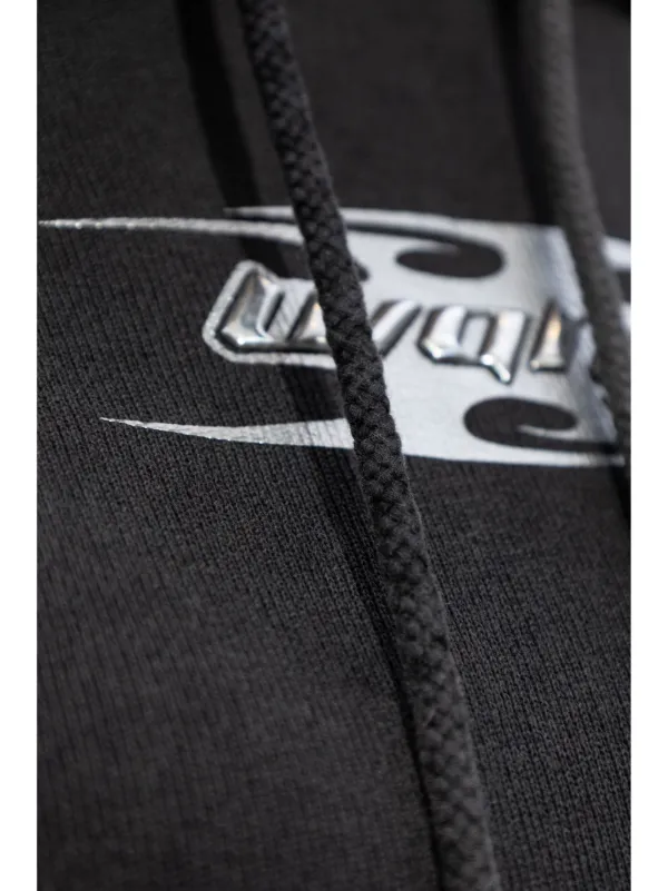 Alexander Wang blade-logo Cotton Hoodie | Black | FARFETCH