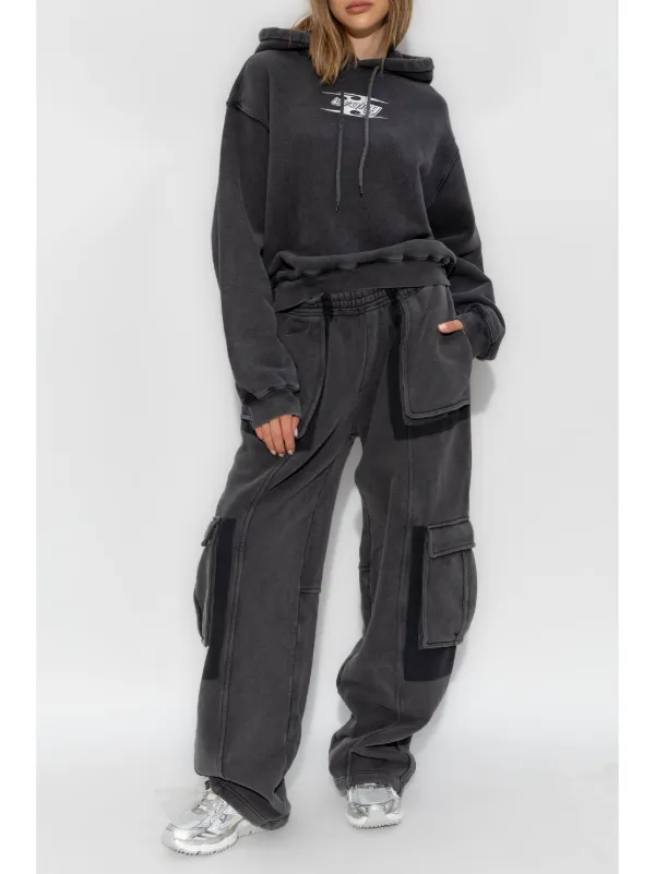 Alexander Wang blade-logo Cotton Hoodie | Black | FARFETCH
