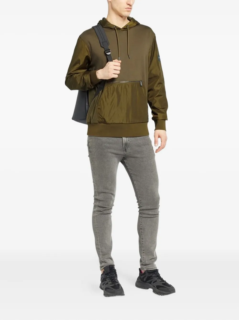 BOSS hooded panelled sweatshirt | Hoodies | Image 2