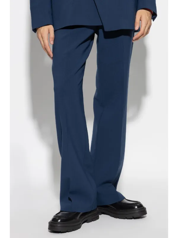 Casablanca pressed-crease Tailored Trousers | Blue | FARFETCH JO
