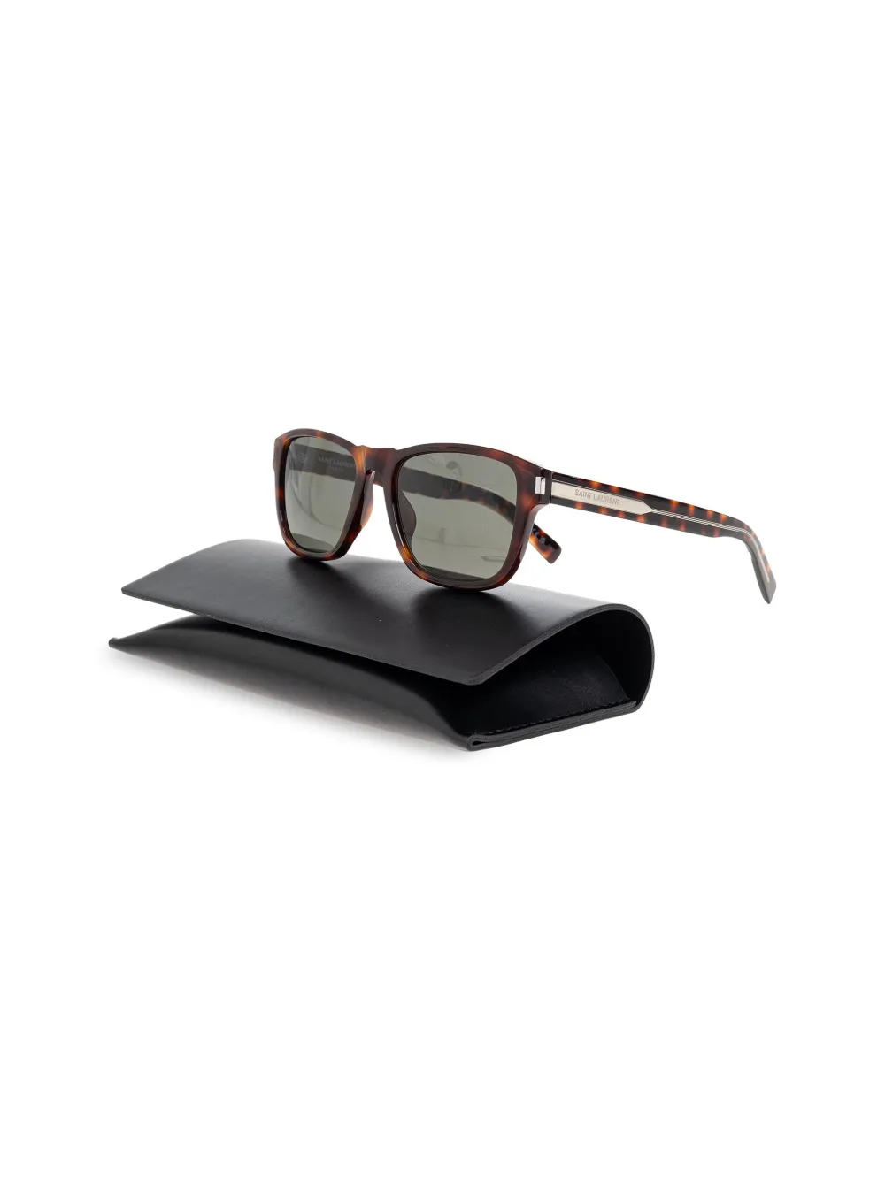 Saint Laurent Eyewear Zonnebril met vierkant montuur Bruin