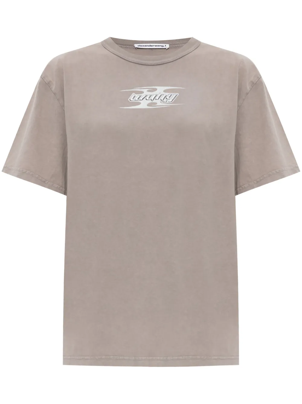 Alexander Wang blade-logo cotton T-shirt - Toni neutri