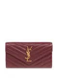 Saint Laurent Cassandre matelassé wallet - Red