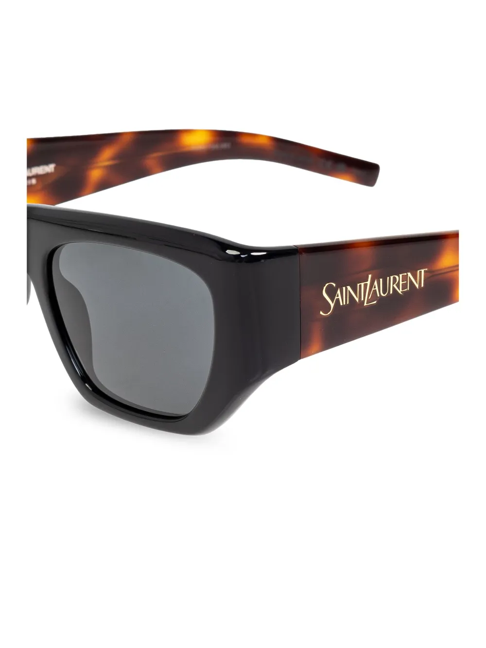Saint Laurent Eyewear Zonnebril met logoprint Zwart