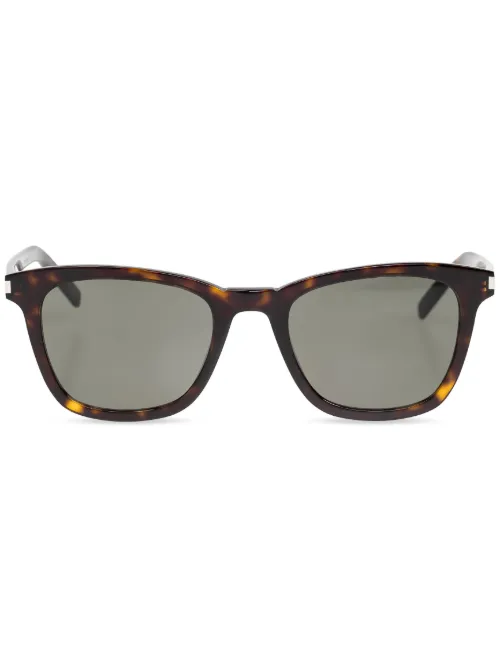 Lunettes de soleil à logo gravé - Saint Laurent Eyewear - Modalova