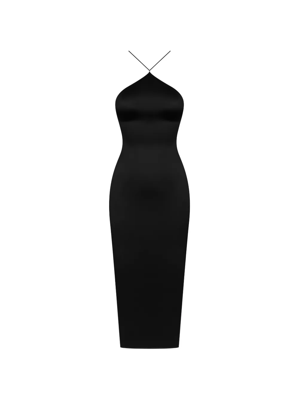 Maison Close French Kiss midi-jurk met open achterkant Zwart