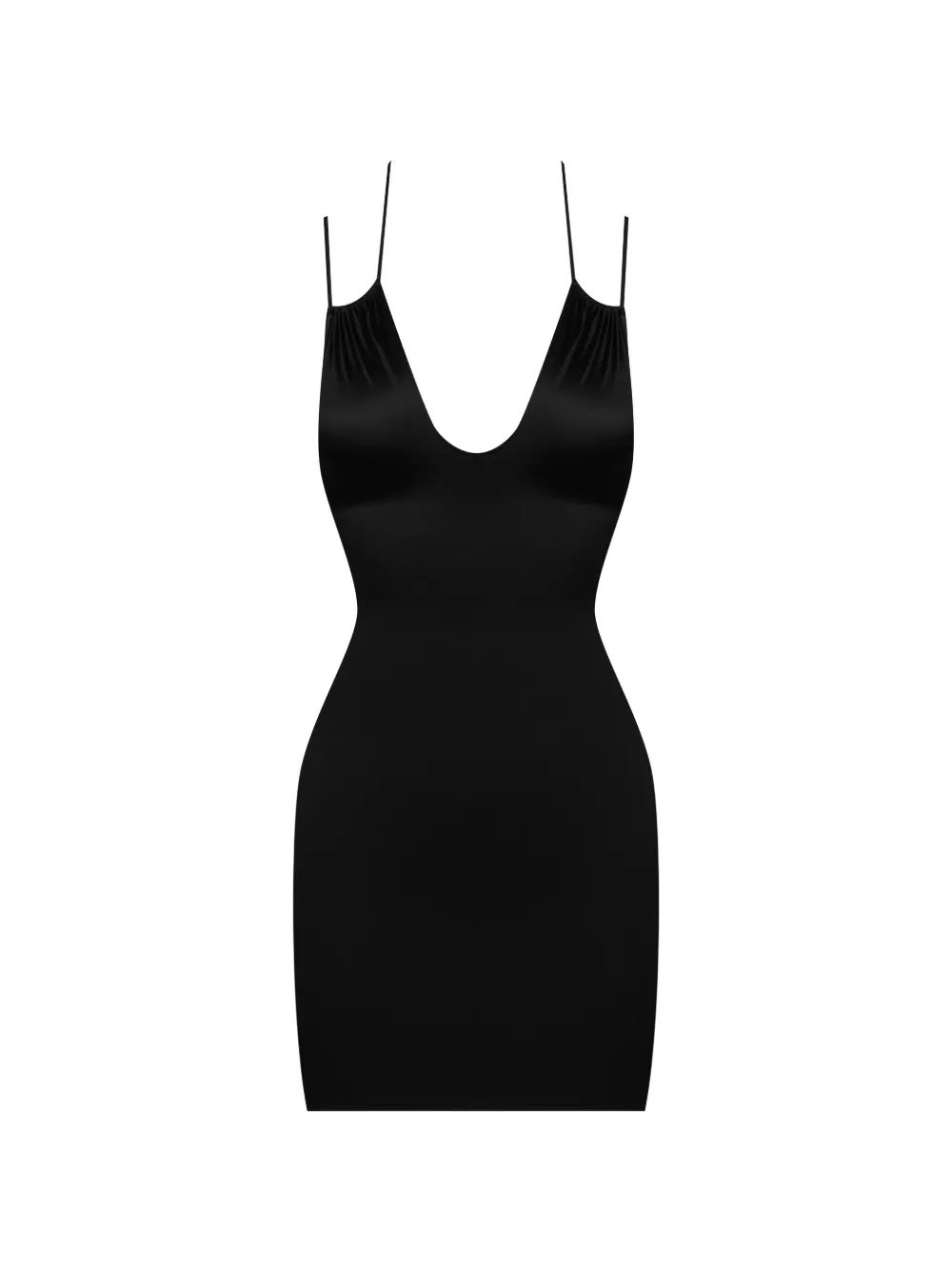 Maison Close Abito corto con spalline incrociate - Nero