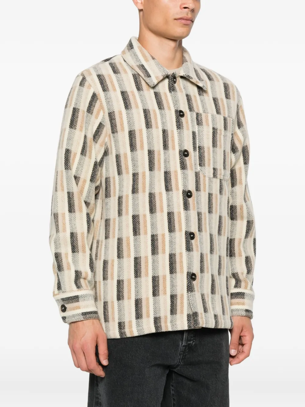 A.P.C. Geruit jack Beige