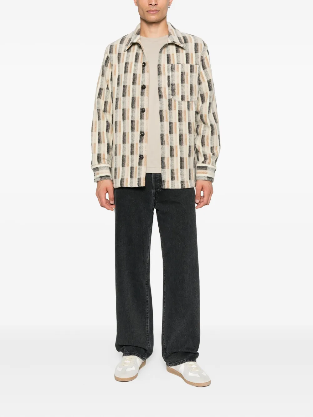 A.P.C. Geruit jack Beige