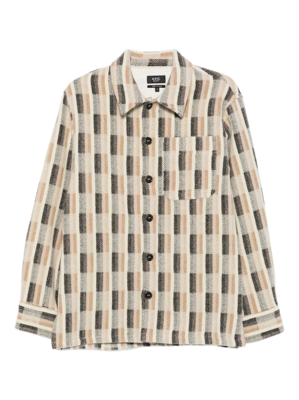A.P.C. Geruit jack Beige
