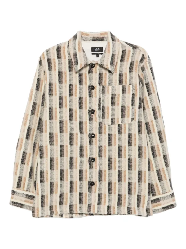 A.P.C. チェック ジャケット | ニュートラル | FARFETCH JP