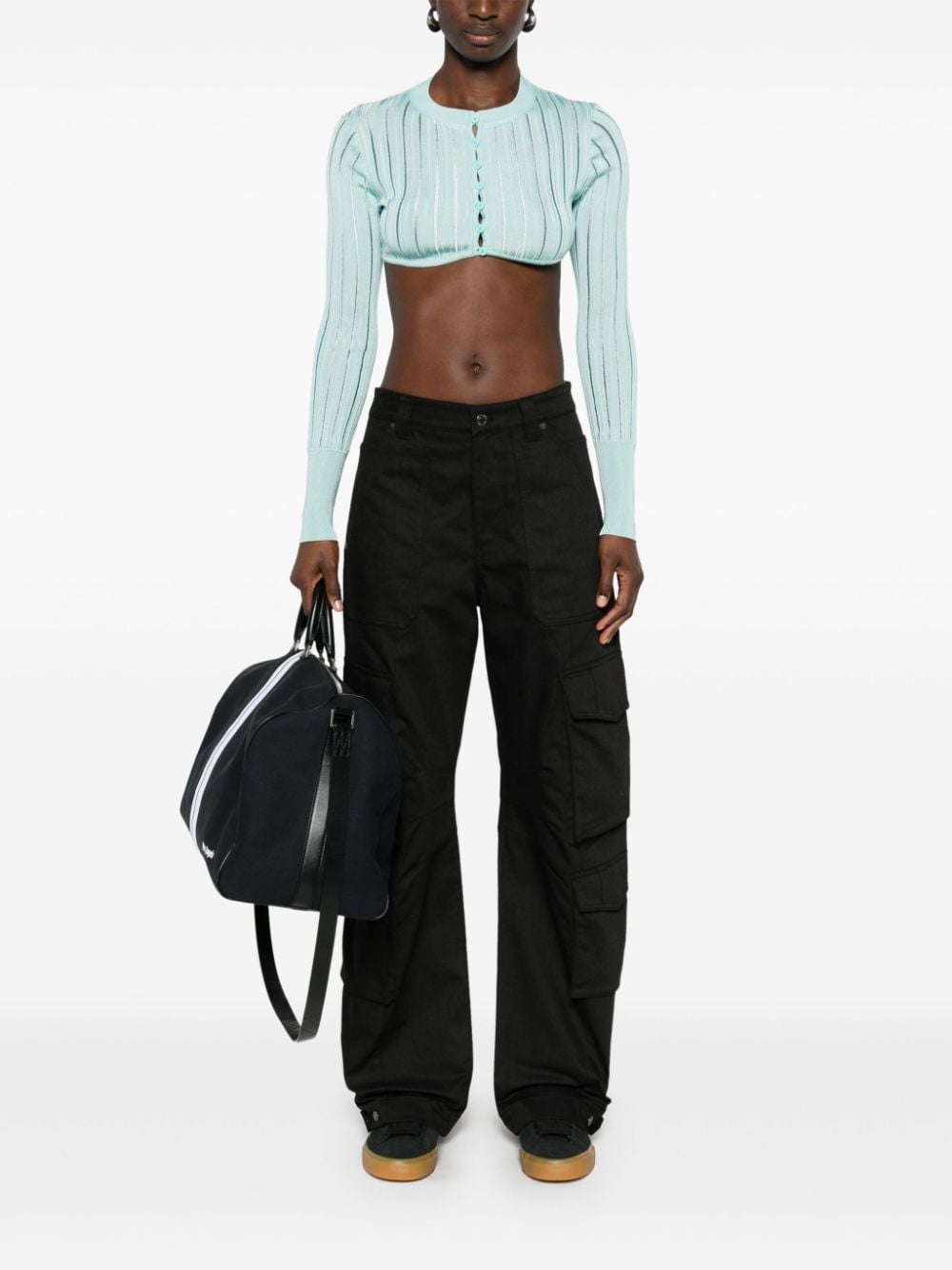 Shop Golden Goose Lisette Cargo Pants In Black