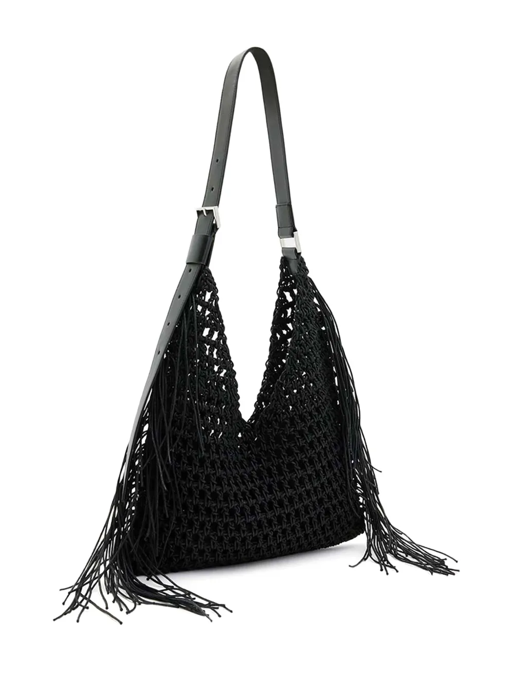 AllSaints Sabine Crochet shoulder bag - Zwart