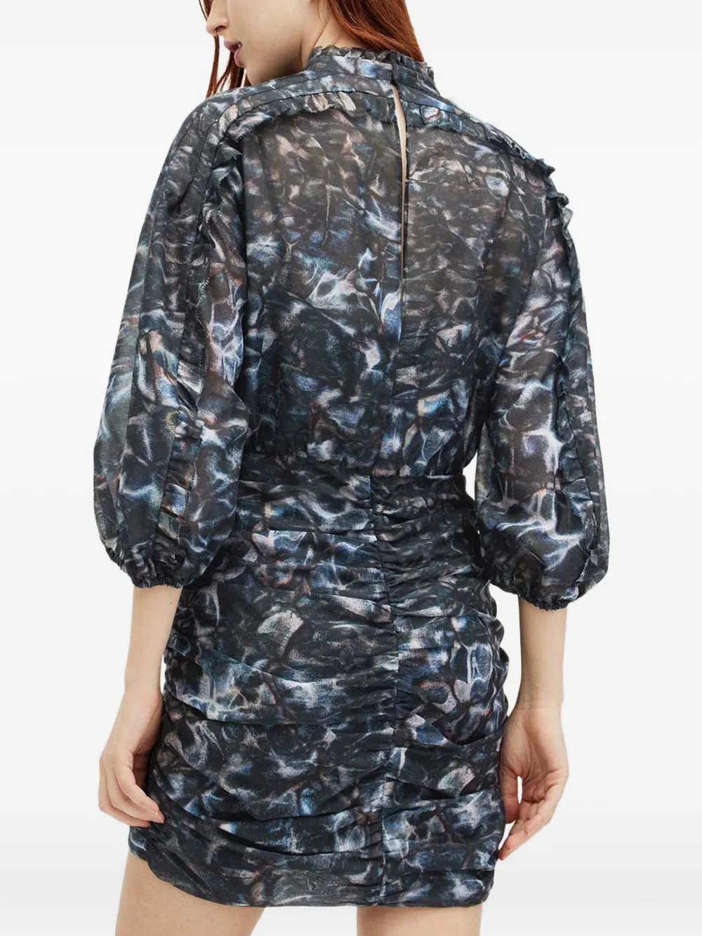 AllSaints Mini-jurk met abstracte print Zwart