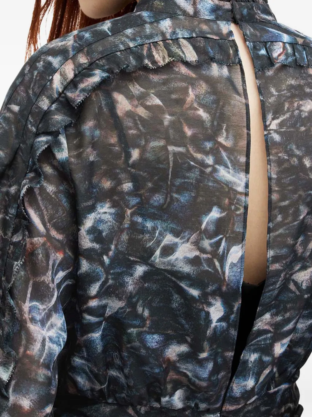 AllSaints Mini-jurk met abstracte print Zwart