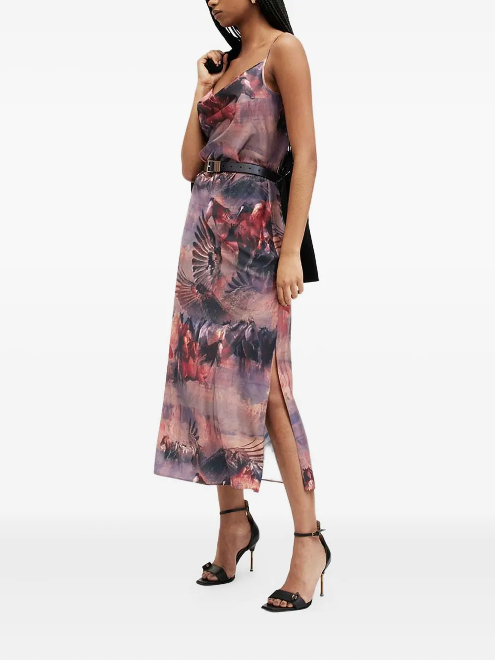 AllSaints Hadley jurk met paardenprint Paars