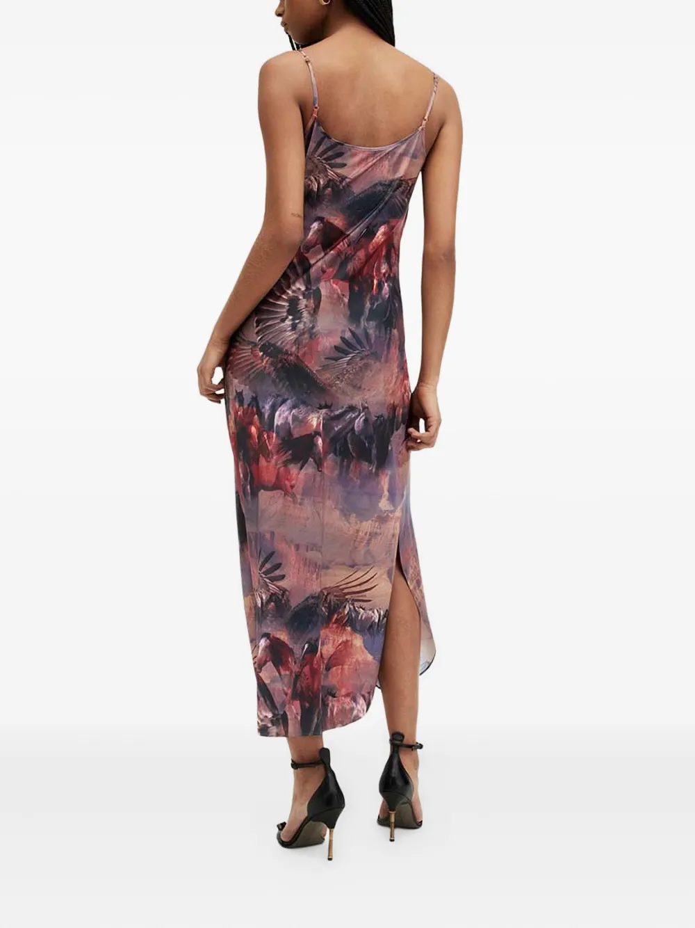 AllSaints Hadley jurk met paardenprint Paars