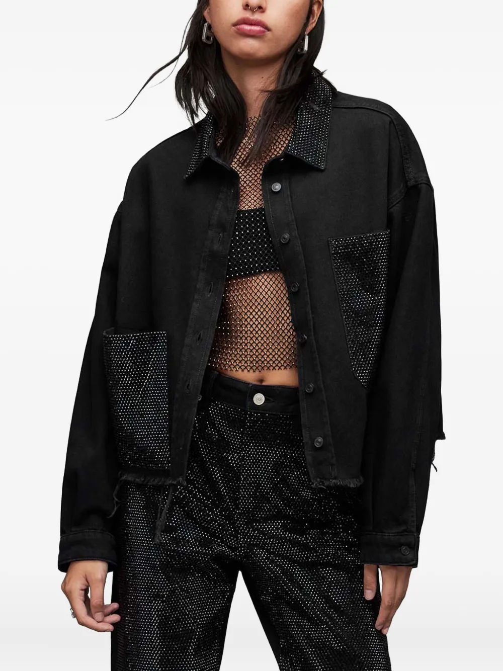 AllSaints Nicky デニムシャツ - ブラック AllSaints Nicky デニムシャツ - ブラック