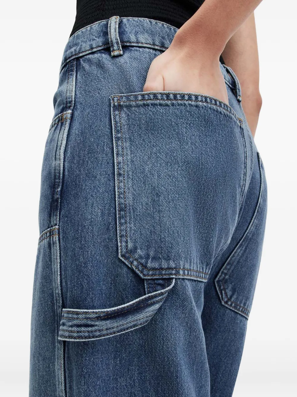 AllSaints Mia jeans met cargo zak Blauw