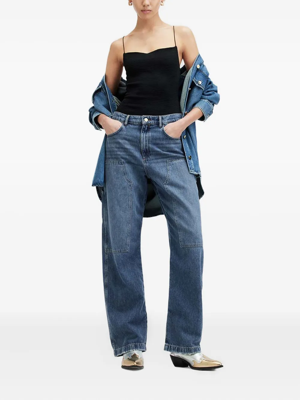 AllSaints Mia utility-pocket jeans - Blauw