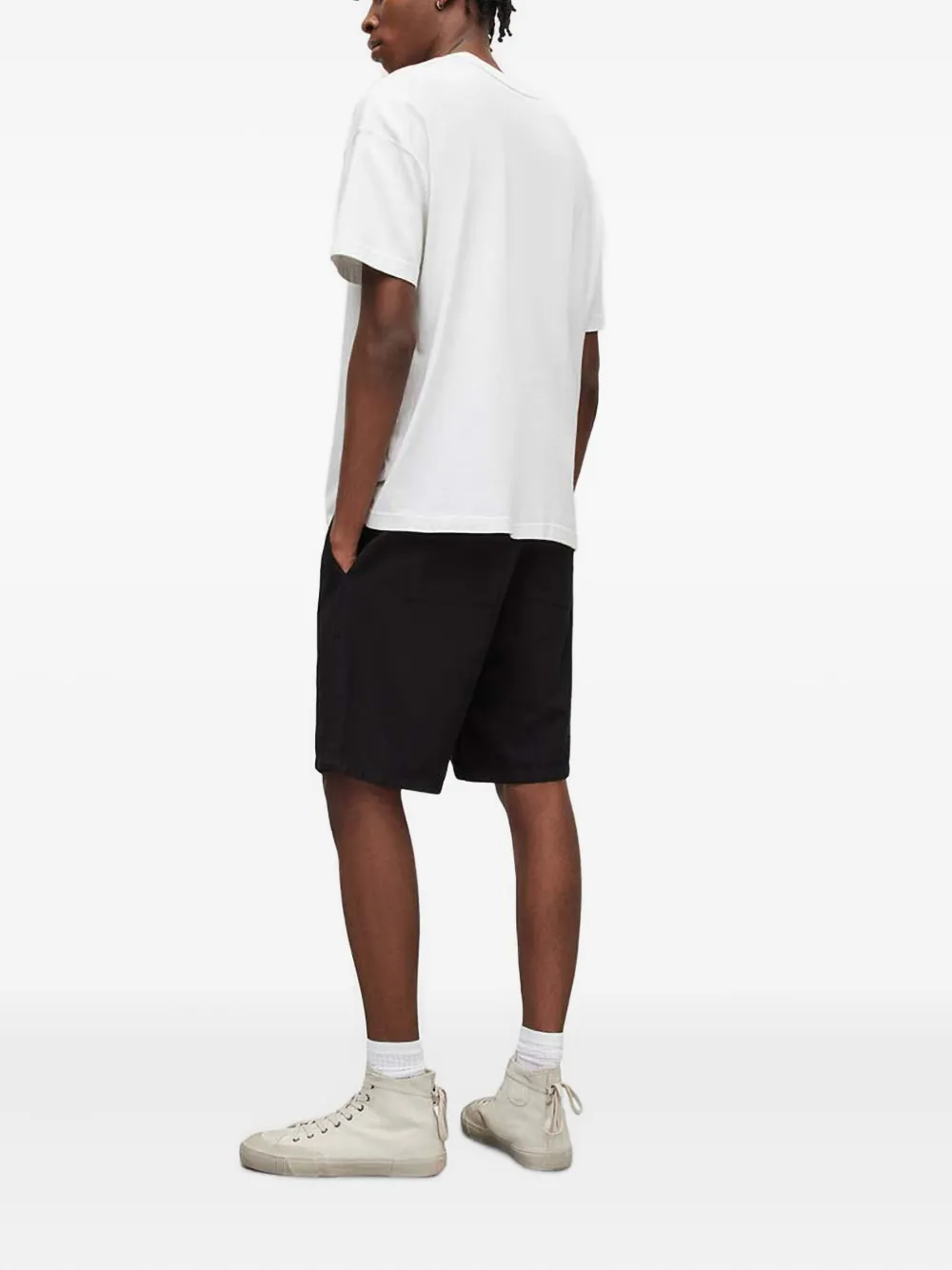 AllSaints Hanbury shorts met trekkoord Zwart