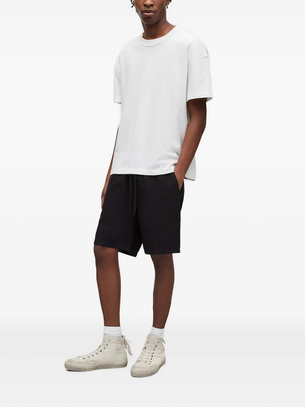 AllSaints Hanbury drawstring shorts - Zwart