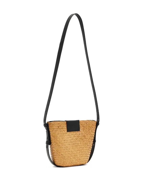 AllSaints Ebro Straw Crossbody Bag Neutrals FARFETCH CA