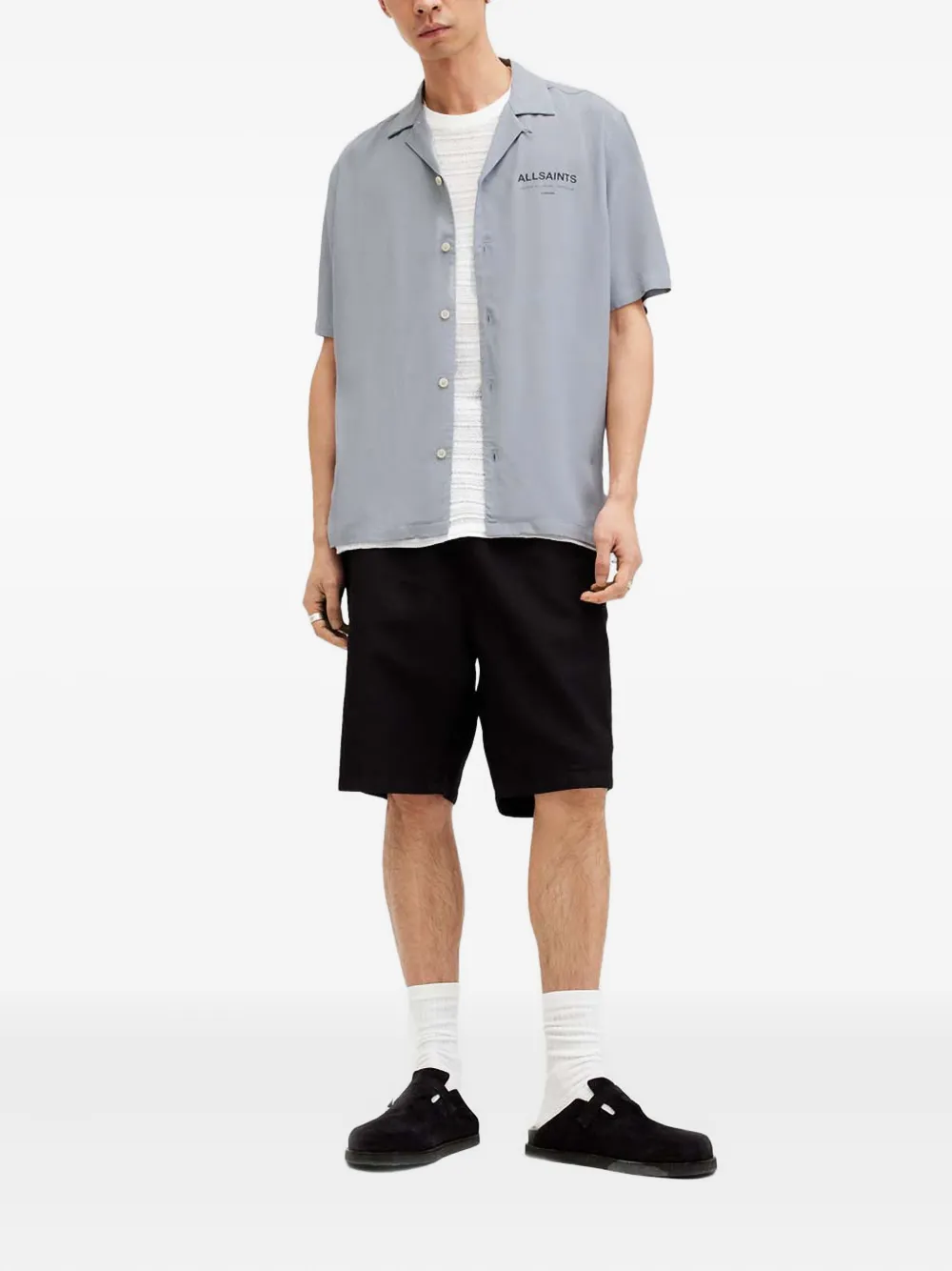 AllSaints Underground shirt - Blauw