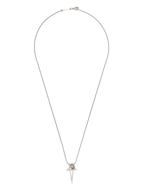 【Rick Owens】シルバー Hollywood ドッグタグ ネックレス Rick Owens】シルバー Hollywood ドッグタグ ネックレス