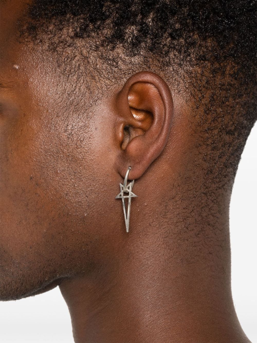 Rick Owens Pentagram earring - Zilver