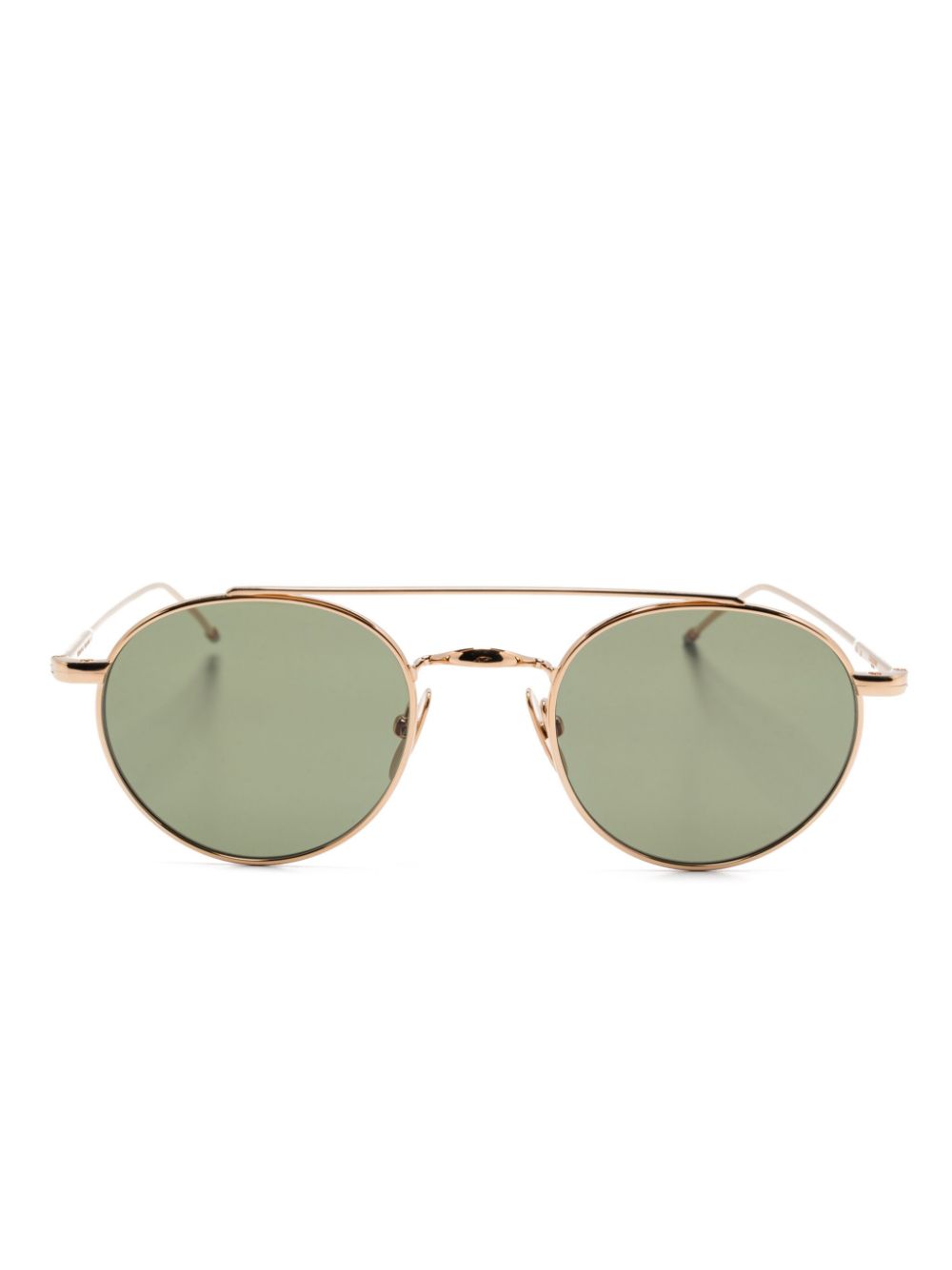 Thom Browne Eyewear Zonnebril met dubbele neusbrug Goud