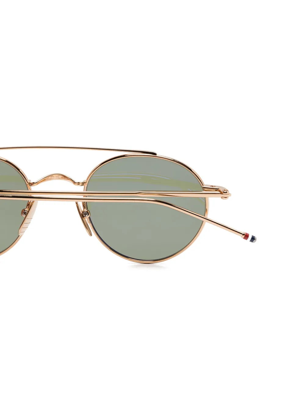 Thom Browne Eyewear Zonnebril met dubbele neusbrug Goud