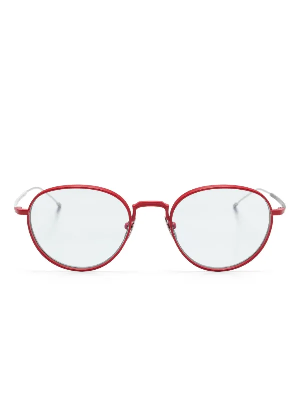 Thom Browne Eyewear round-frame Glasses | White | FARFETCH ZA