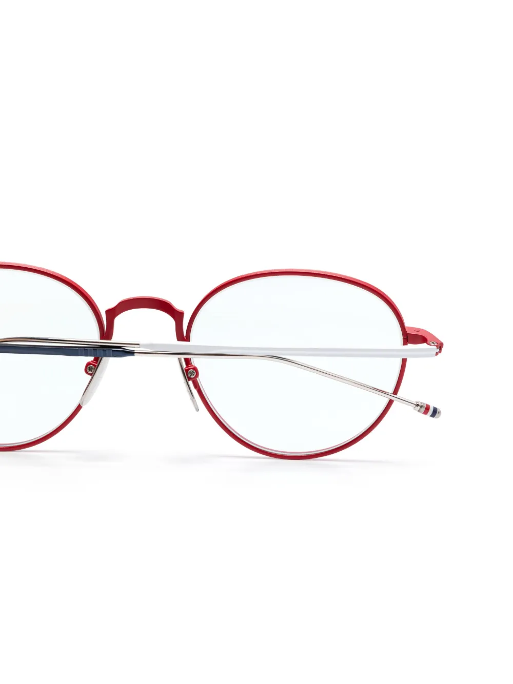 Thom Browne Eyewear Bril met rond montuur Wit