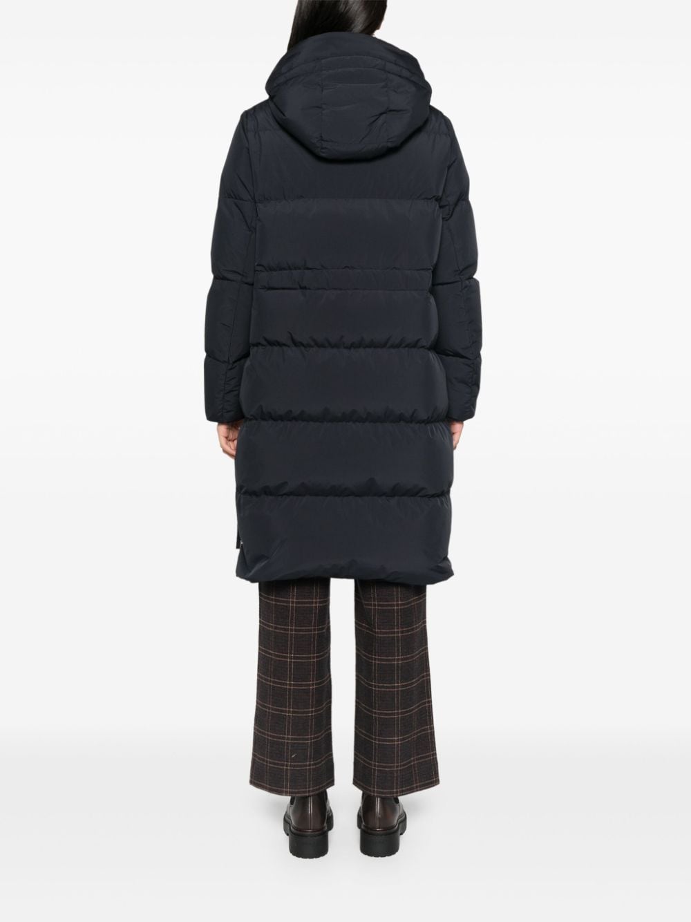 Shop Moorer Bridget Padded Coat In Blue