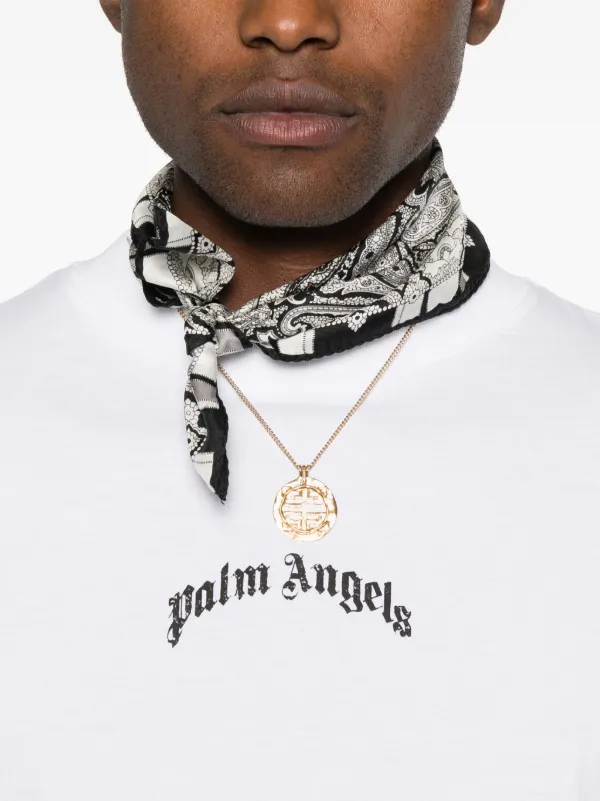 Palm Angels curved-logo T-shirt | White | FARFETCH