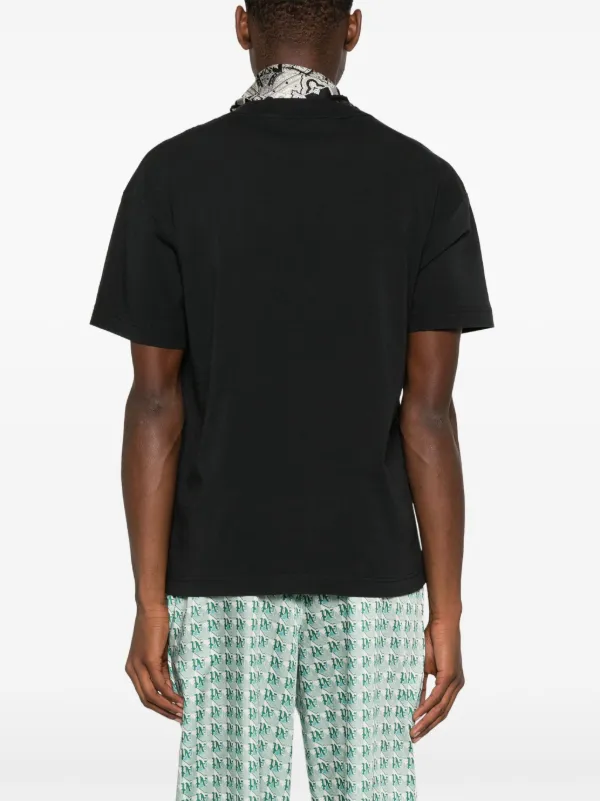 Palm Angels curved-logo T-shirt | Black | FARFETCH