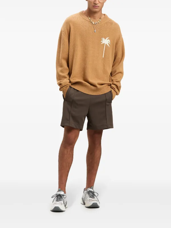 ショートパンツ PALM ANGELS Women Clothing PWCB056S25FAB0023C60 Brown Palm Angels Logo Track Shorts | Brown | FARFETCH