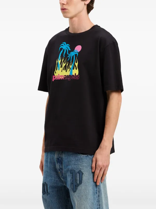 PALM ANGELS ベーシックTシャツ【関税込/送料込】 Palm Angels ロゴ Tシャツ | グレー | FARFETCH JP